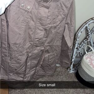 Light Mauve Drawstring Anorak Jacket